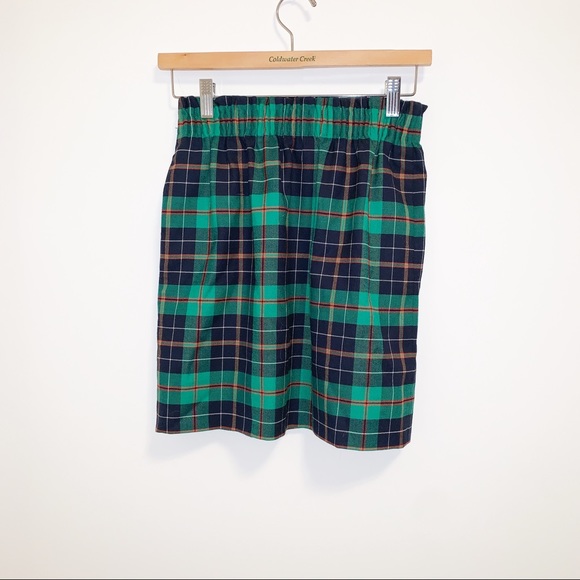 J.Crew Factory City Mini Tartan Paperbag Skirt-0 - Picture 2 of 8